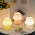 thumbnail image 6 of Glass LED Desk Lamp Mushroom Shaped Table Bedroom Bedside Kids Room Decoration Lights Decor B, 6 of 6