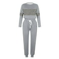 thumbnail image 5 of successthop 2 Piece Sweatsuits for Women Plus Size Long Sleeve Crewneck Top and Jogger Trouser with Pocket Solid Outfits, 5 of 7