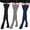 Black+Gray+Navy(3 Pair), variant on Gustave 3 Pairs Women Thigh High Socks Extra Long Knit Warm Over the Knee Tall Long Boot Stockings Leg Warmers