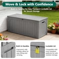 thumbnail image 5 of NIAIZEK Outdoor Lockable 100 Gallon Resin Deck Box, Gray, 5 of 7
