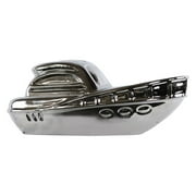 Urban Trends Collection: Ceramic Yacht Sculpture, Polished Chrome Finish, Silver