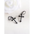thumbnail image 5 of Fashion CZ Cross Dangle Earrings for Women Hypoallergenic Crystal Charms Drop Dangling Huggie Small Hoop Cartilage Cuff Dainty Punk Faith Jewelry Gifts for Prayer, 5 of 12