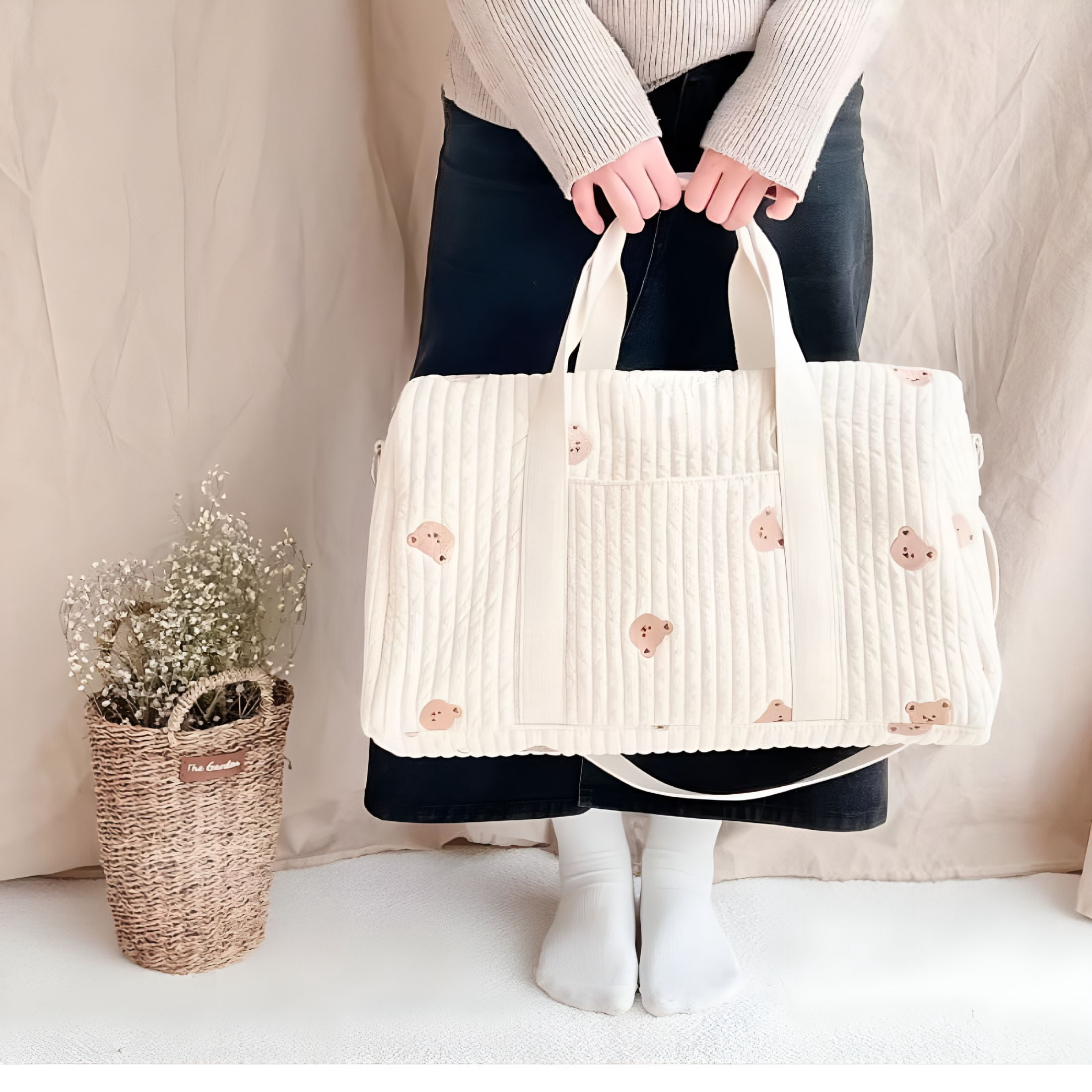 GASTROPOD 2026 New Large Maternity Bag for Baby Diaper,Hospital,Travel,Outings,For Baby Diaper Maternal Mommy Bag Quilted Nappy Maternity Packs Toiletry Labour Luggage Bag Mom Travel Tote(Olive)
