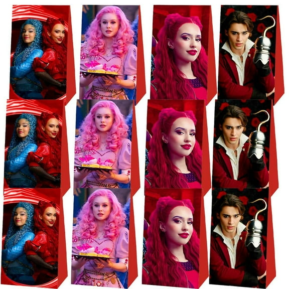 Descendants The Rise of Red Candy Bags Birthday Goodie Party Favor Decorations Treat Supplies