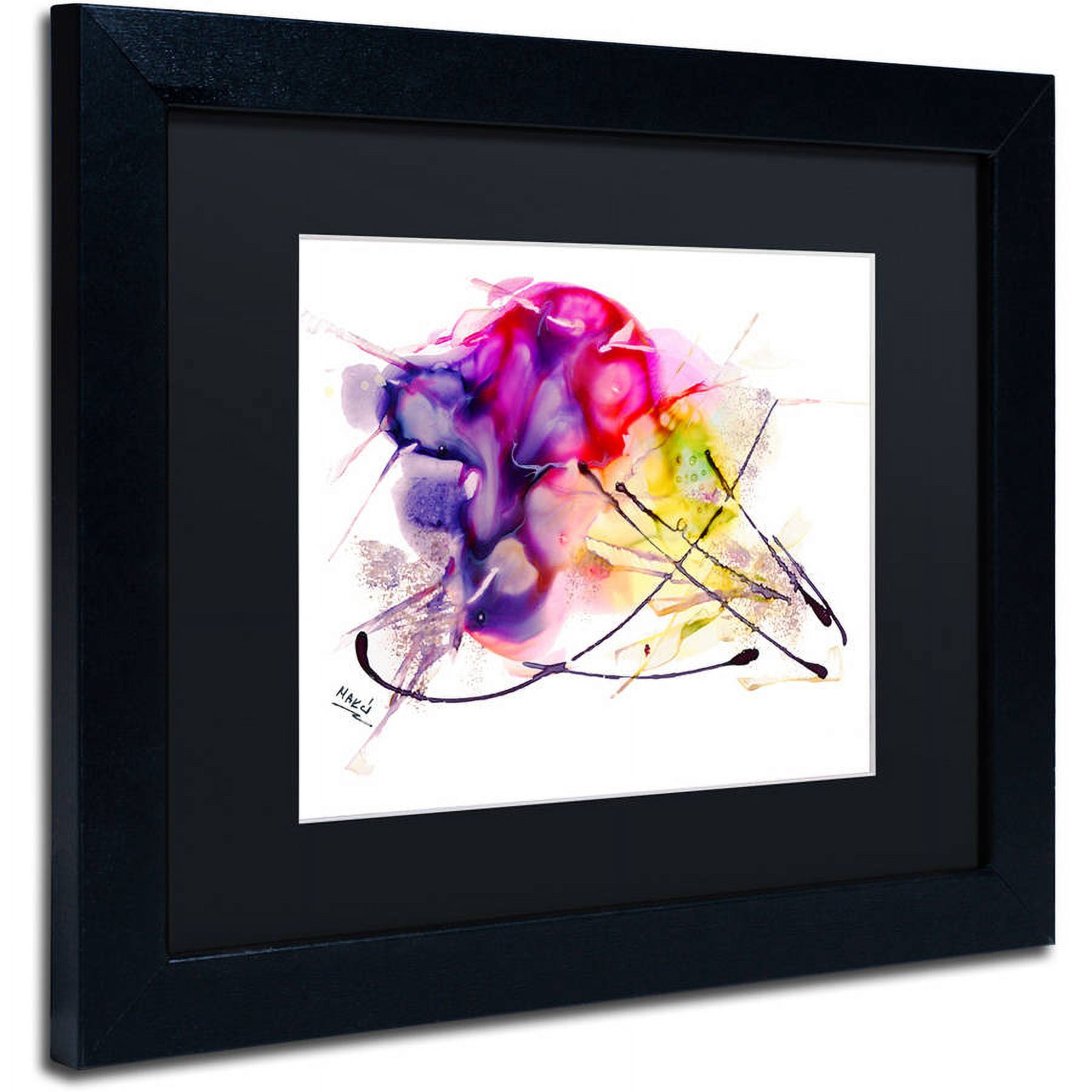 Trademark Fine Art "Abstract 08" Canvas Art by Mako, Black Matte, Black Frame