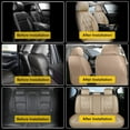 thumbnail image 4 of JIAMAOXIN Full Set Car Seat Covers, 5 Seats Fuax Leather Auto Seat Covers Protector for Nissan Kicks 2018-2024 (5 Seats Full Set,Beige), 4 of 5