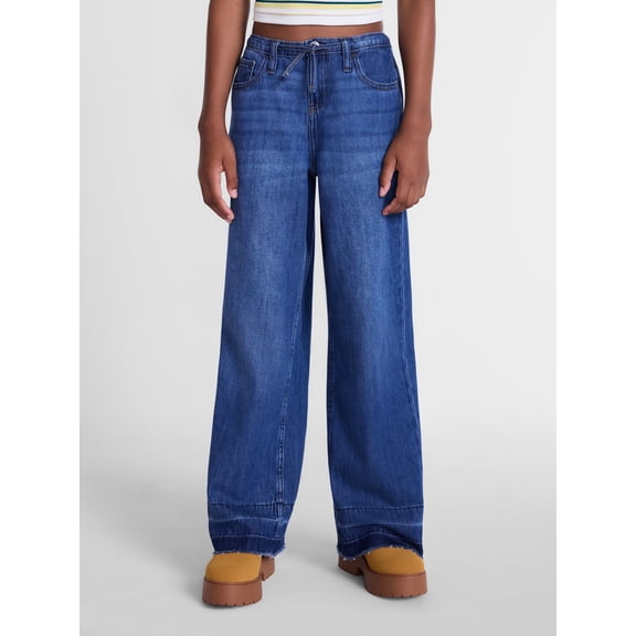 Weekend Academy Girls Tie Waist Cotton Jeans, Sizes 4-18