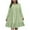 Mint Green, variant on Wdfiry Women's Knee-length Dress Plus Size Round Neck Long Sleeve Ruffled Trim Dress Solid Color Casual Loose Fall Dresses