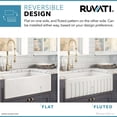 thumbnail image 3 of Ruvati 33 x 20 inch Fireclay Reversible Apron-Front Kitchen Sink, 3 of 9