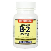 Optimum Vitamin B-2 Tablets, 25 mg, 100 Count