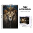 thumbnail image 4 of 1000 PCS Classic Lion King Jigsaw Puzzles 1000 Pieces,Whimsical Wooden Jigsaw Puzzle,Show The Aura Of A King,Featuring Retro And Beautiful Illustrations Depicting A Lion Wearing A Crown On Its Head, 4 of 6