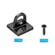 thumbnail image 3 of Placa de ojo U de Uxcell, ganchos metálicos para techo, soporte de pared con tornillos, ganchos de anillo negros, 3 of 6
