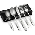 thumbnail image 4 of Godinger Silverware Set, Flatware Set, Matte Finish Stainless Steel Cutlery Silverware Flatware Sets, 20 Piece Set, Service for 4, 4 of 5