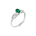 thumbnail image 3 of 2/5 Carat (Ctw) Lab Created Emerald Ring in Rhodium Plated Sterling Silver for Women, 3 of 5