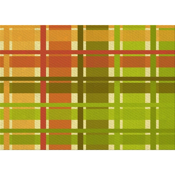 Ahgly Company Machine Washable Indoor Rectangle Transitional Green Area Rugs, 8' x 12'