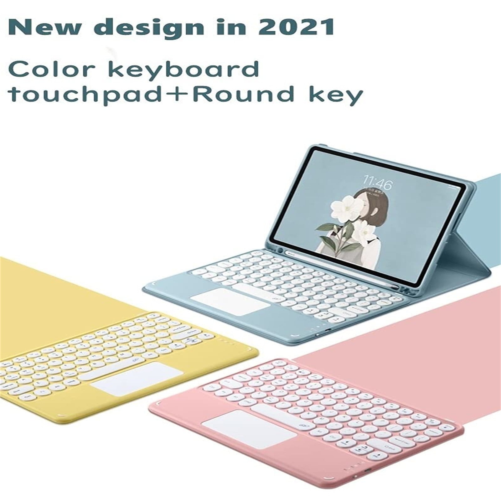 For Tab S8 + S7 + / S7fe T970 / T730 Bluetooth Keyboard Mechanical Keyboard, Compact Form Factor, Tactile Switch With Ergonomic Vertical feel For Notebook PC