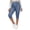 Light Blue, variant on Qiopertar Women's Casual Printed Pants High Waisted Elastic Waist Stretchy Jeggings with Pockets Calf Hem Slim Fit Imitation Denim Pants, Purple XL