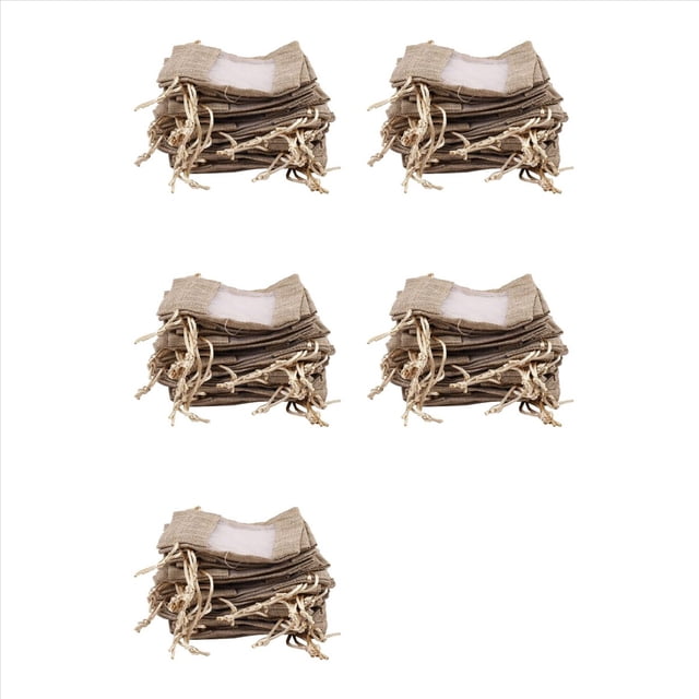150Pcs Bolsas de Organza de Bolsa de Arpillera con Cordón Bolsa de Regalos Navidad Bolsas de Banquete de Boda para Granos de Café Caramelo Maquillaje Joyería Embalaje 10X14Cm