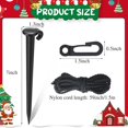 thumbnail image 2 of 48 Pieces Inflatable Stakes and Tethers Plastic Stake 7 Inch Nylon Ropes with Hook Inflatable Spike Replacement Yard Inflatable Accessories Gardening Peg Tent Stake Christmas Decor for Garden Lawn, 2 of 6
