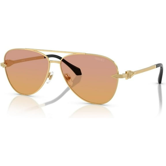 Versace Sunglasses VE2283 1002EL 61mm Gold / Clear Fifty Orange Dark Pink Lens