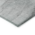 thumbnail image 4 of 8' Gray Charcoal And Silver Round Abstract Washable Indoor Outdoor Area Rug, 4 of 5