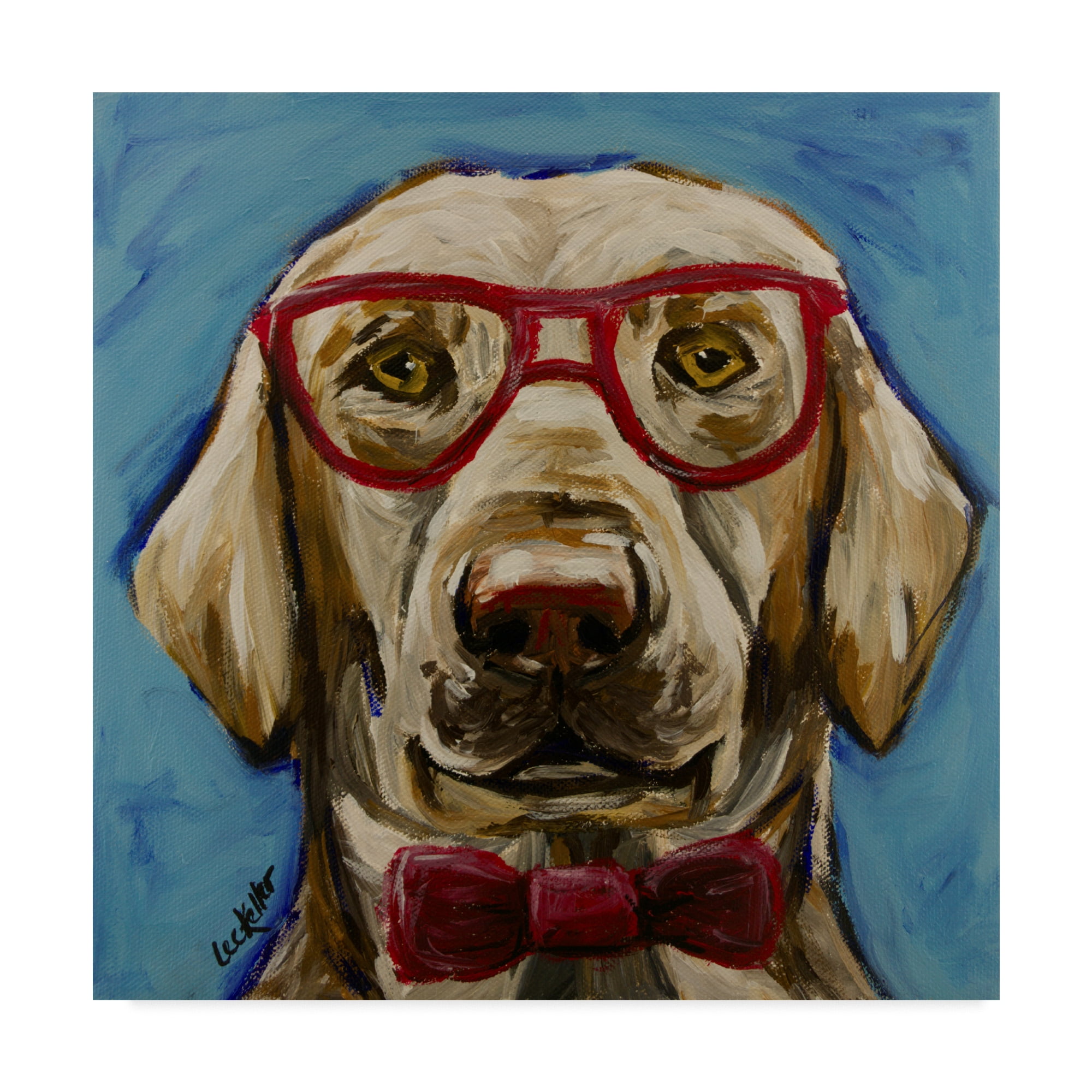 yellow lab canvas art
