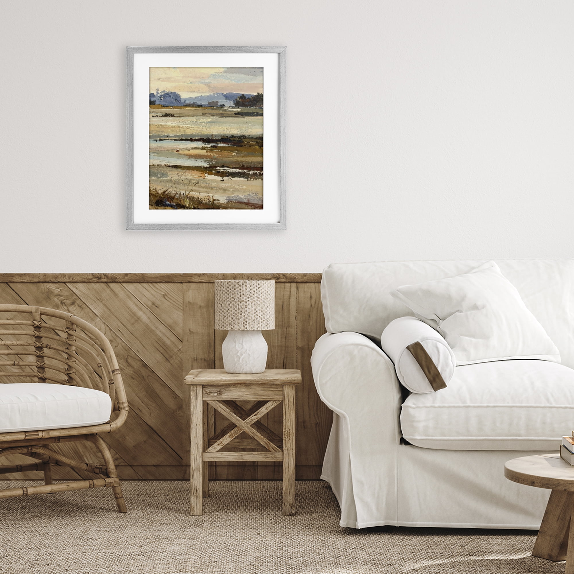 Stupell Industries Distant Horizon Portrayal Gray Framed Print Under Glass, design by Alonza Saunders