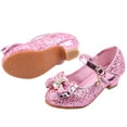 thumbnail image 6 of Girls Sparkle High Heel Princess Shoes Toddler Cute Bowknot Dress Shoes Kids Wedding Birthday Mary Jane Shoes, 6 of 7