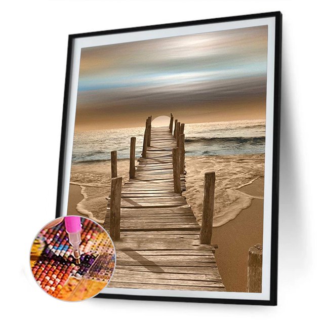 Cuadros Decorativos 5D bricolaje paisaje taladro cuadrado completo diamante pintura artesanía ilustraciones (ZQF2460) Sywqhk Nuevos Originales