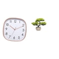 thumbnail image 1 of Elodie Vintage Digital Wall Clock Bonsai Tree Design Large Low Noise Art Practical for Dining Room Home Farmhouse Gym Decoration Artificial Plants Greenery Bonsai Collection Faux Plant in Pot, 1 of 8