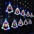 thumbnail image 2 of BLOOMWIN Christmas Window Lights, 3m Christmas Curtain Lights USB Xmas Tree Fairy Lights Novelty Window Winter Decorations for Bedroom Indoor Home, Mu, 2 of 5