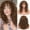 Coffee, variant on YSGFHGJW Wigs for Black Women,Long Curly Wig With Bangs Hair Wig For Women Synthetic Natural Wig Various Colors Available Daily Wear Party And Cosplay Soft Wig,Black