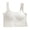 White, variant on Opvise Wireless Push-Up Bra Natural Lift Seamless Vest Type Thin Elastic Straps Full Coverage Bra Great Support Bra Everyday Wear Underwear Black
