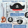thumbnail image 3 of ZeeDix 18 Pcs Pirate Hat Set Pirate Party Favors 6 Pcs Pirate Hats 6 Pcs Pirate Eye Patches 6 Pcs Pirate Swords for Adults, Pirate Birthday Party Supplies for Halloween Masquerade Photo Props, 3 of 10