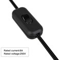 thumbnail image 4 of 5 piezas Lámpara de 6 amperios Interruptor basculante Torpedo, reemplazo de cable negro de 250 V CA (negro), 4 of 5
