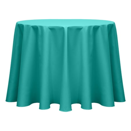 

Ultimate Textile (5 Pack) Poly-cotton Twill 114-Inch Round Tablecloth - for Restaurant and Catering Hotel or Home Dining use Jade