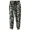 thumbnail image 2 of YMNXA Men's Sweatpants Drawstring Elastic Waist Camouflage Print Ankle-Tied Comfortable Fashion Joggers Trousers For Outdoor Activities,Grey,Xxxxxl, 2 of 3