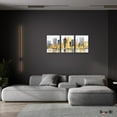 thumbnail image 6 of Yellow Abstract Canvas Wall Art Yellow Gray Aesthetic City Building Wall Painting Newly-designed Abstract Wall Art for Living Room Bedroom Bathroom 3 Piece Modern Aesthetic Wall Decor, 6 of 6