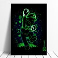 thumbnail image 4 of Cuadro Decorativo Luigi Neon Fondo Negro Canvas Listo Para Colgar 28x41cm Jungle Art Impresion Tela Arte, 4 of 6