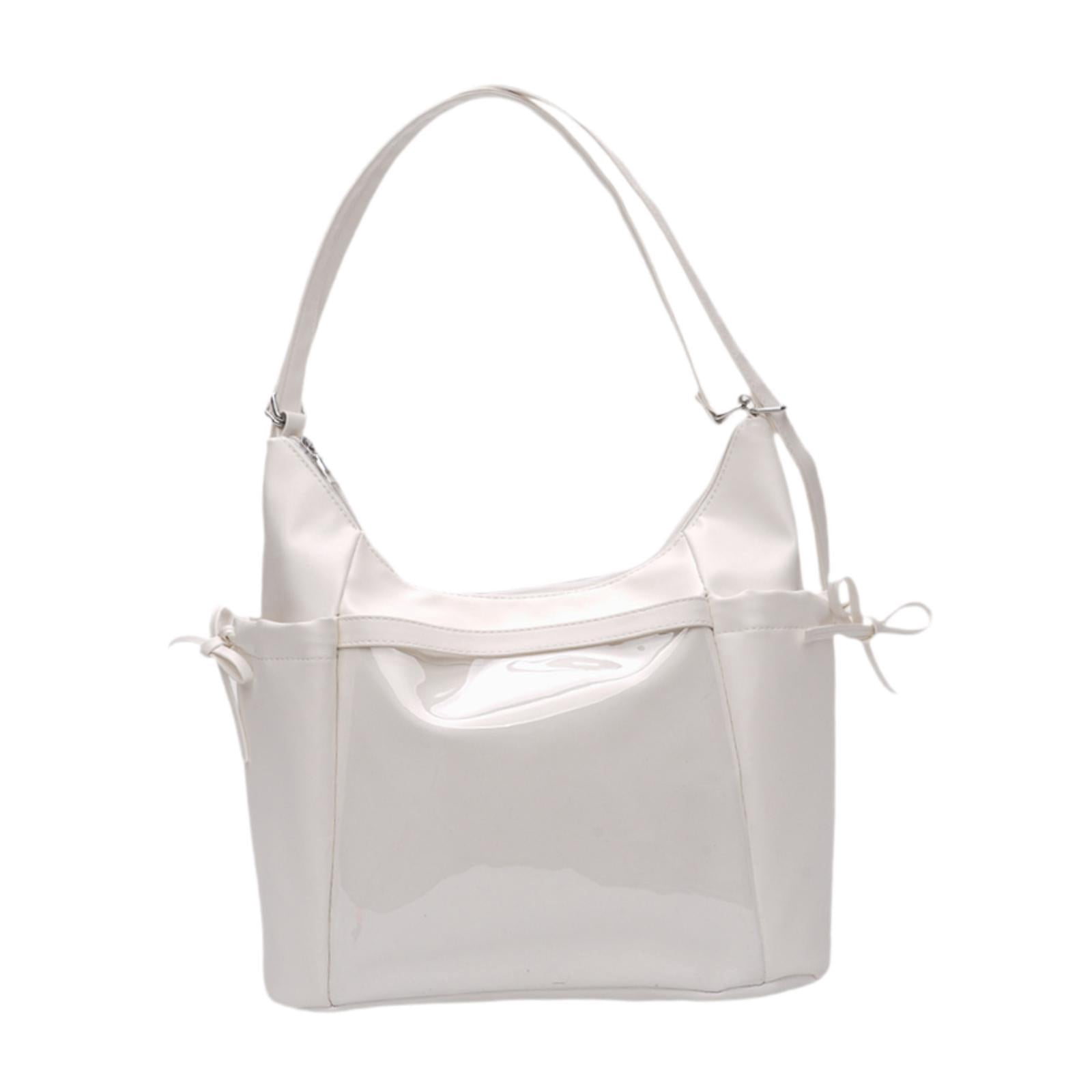 Abbraccia Ita Bag Uniform Bag DIY Multipurpose Transparent Purse Handbag Backpack for Gifts Anime Dolls Display Party Shopping Students White