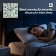 thumbnail image 4 of Vintage Green Wooden Wall Clock Silent Non Ticking, Modern Abstract Art Oil Painting Square Wall Clocks Battery Operated, Decor Clock for Home Office, Living Room, Kitchen, 10 Inch, 4 of 9