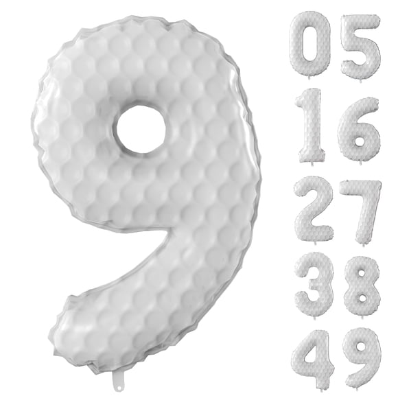 Globos con números de golf JUANBUDONG de 40 cm para fiesta de cumpleaños infantil