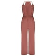 thumbnail image 4 of UAMVSH Jumpsuits for Women Sleeveless Elastic Waist Wide Leg Rompers with Pockets Spaghetti Strap Summer Casual Onesie Clothes, 4 of 6