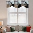 thumbnail image 3 of Daisy Tie Up Valances Curtain, Adjustable Kitchen Black White Buffalo Check Leopard Black Sky Blue Valances for Windows Decor, Rod Pocket Short Curtains Set for Bedroom/Bathroom, 60"x18", 3 of 9