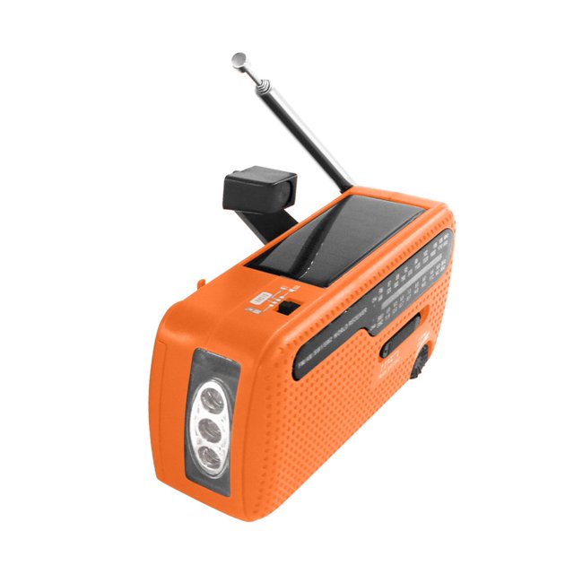 MesaSe Manivelle Solaire 1200mAh Rechargeable Portable Banque d'Alimentation LED Lampe de Poche AM / / SW1 / SW2 Monde Bande Récepteur Batterie Exploité avec Lampe de Poche Téléphone Portable Solaire Haut-Parleur Intégré