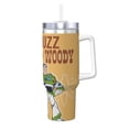 thumbnail image 1 of Woody Buzz Story Bouteille d'Eau 40oz Ice Bully avec Poignée Paille de Bouteille Sport Isolée en Acier Inoxydable Réutilisable Étanche Gobelet de Voiture, 1 of 9