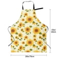 thumbnail image 5 of Lsque European-style Pattern Sunflower Waterproof Apron Chef Aprons for Men Heavy Duty Chemical Work Apron Extra Long Grilling Aprons with Adjustable Bib Apron, 5 of 9