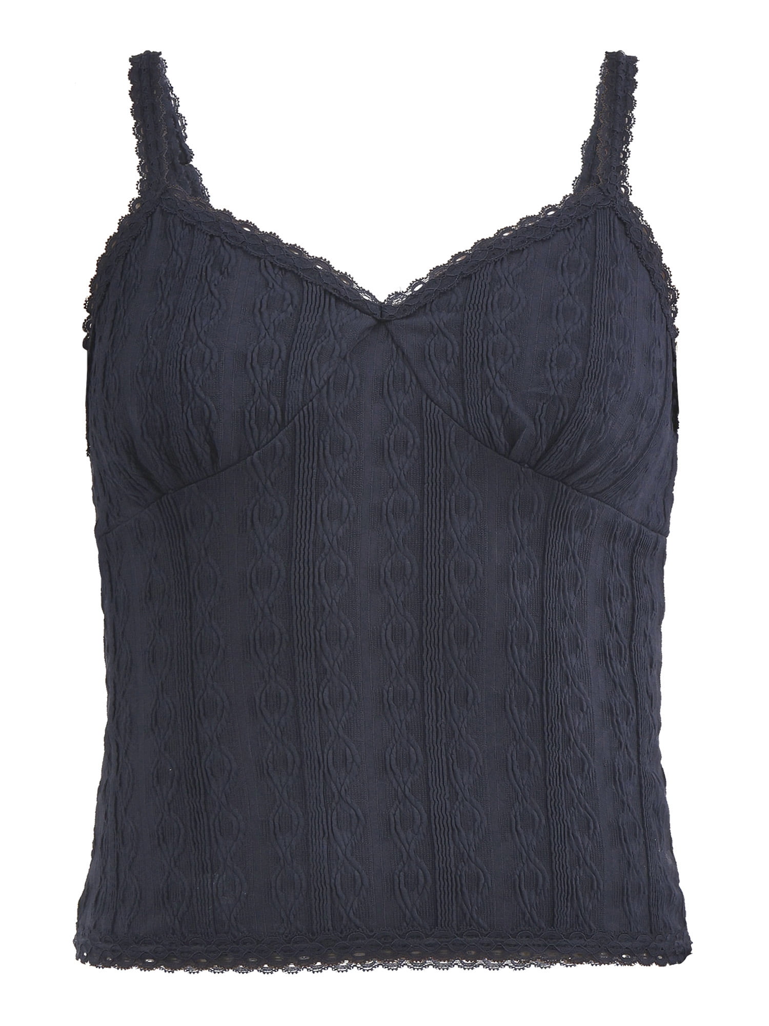 No Boundaries Lace Trim Cami Top, Women's