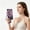 Purple#1364, variant on Mini USB Rechargeable Desk Fan with LCD Display, 6 Speeds, Quiet Strong Wind, Portable Card Size Fan with Phone Stand for Office, Travel and Home