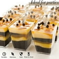 LNGHEJZ Disposable Clear Plastic Dessert Cups with Spoons and Lids